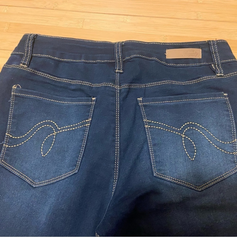 Deep Blue Stretch Denim Jeans by Royalty | Women’s Size 6 - Picture 3 of 7